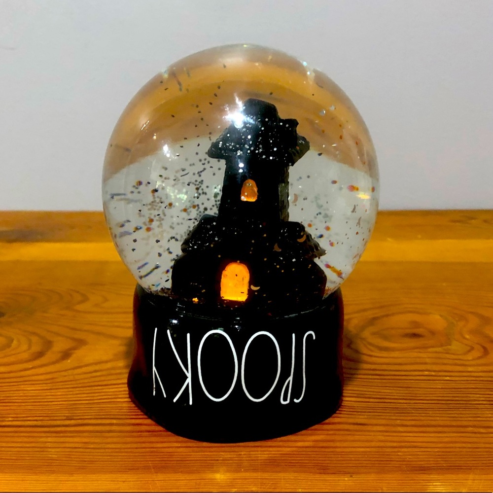 Rae Dunn halloween house Snow Globe Misprint